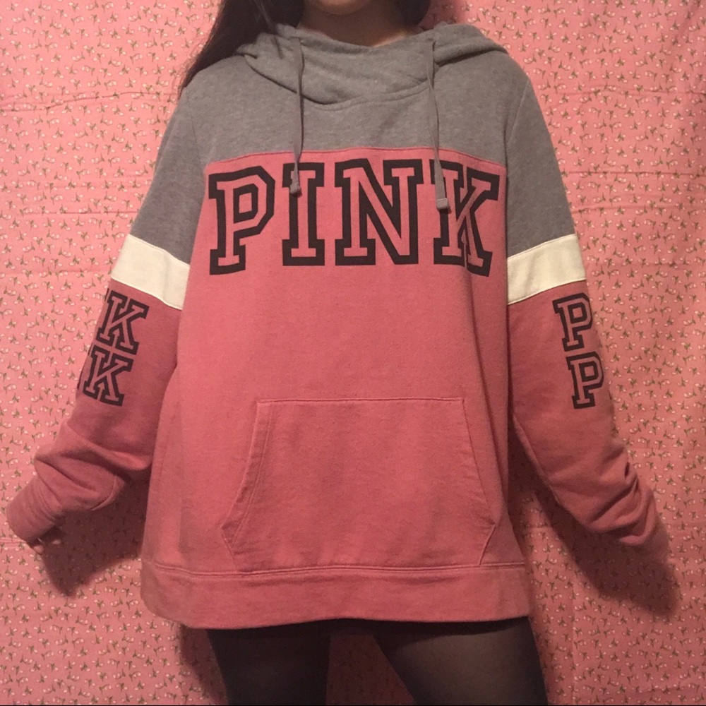 PINK Victoria's Secret Sweatshirt Hoodie Dress